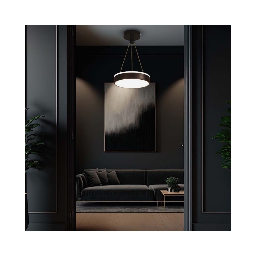 LED-kattokruunu johdossa LED/12W/230V 4000K musta