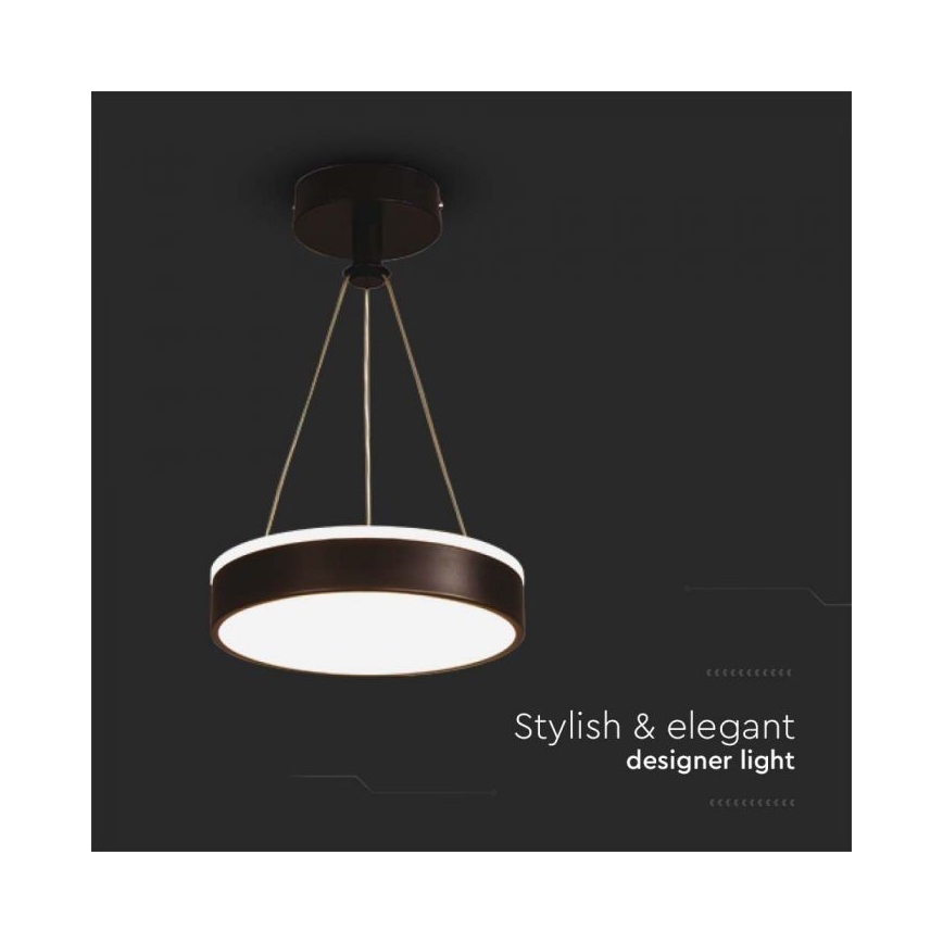 LED-kattokruunu johdossa LED/12W/230V 4000K musta