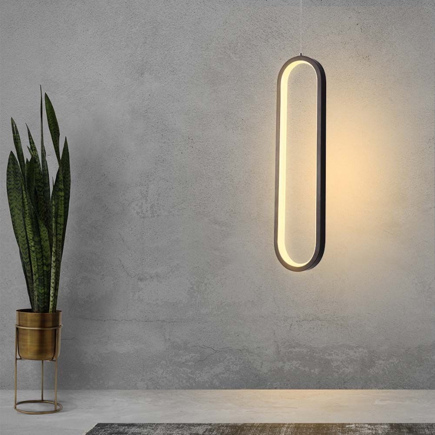 LED-kattokruunu johdossa LED/13W/230V 4000K musta