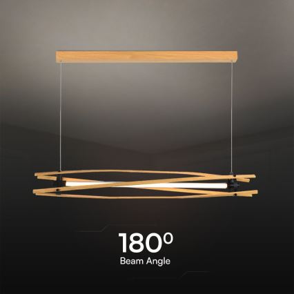 LED-kattokruunu johdossa LED/15W/230V 3000K ruskea