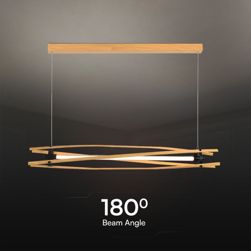 LED-kattokruunu johdossa LED/15W/230V 3000K ruskea