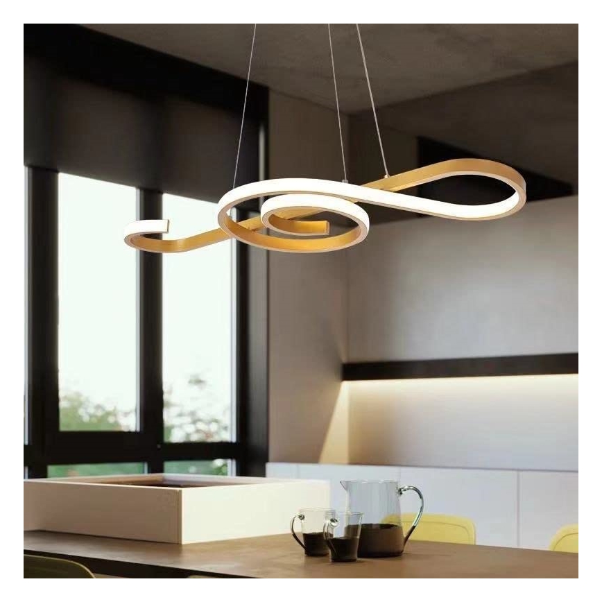 LED-kattokruunu johdossa LED/18W/230V 3000K kulta