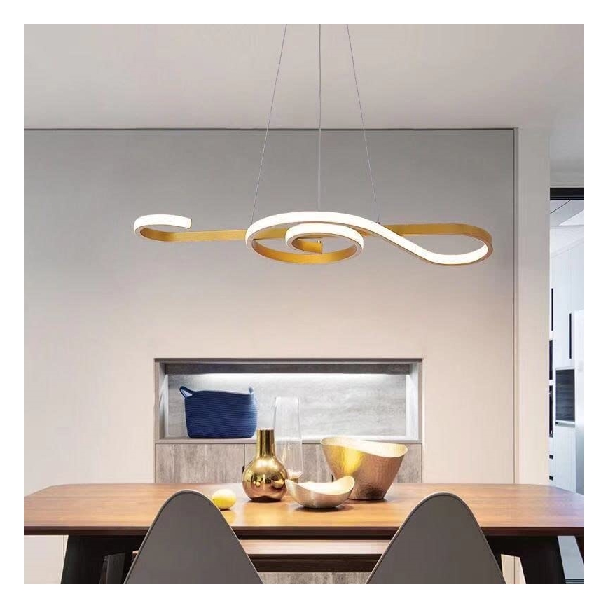 LED-kattokruunu johdossa LED/18W/230V 3000K kulta