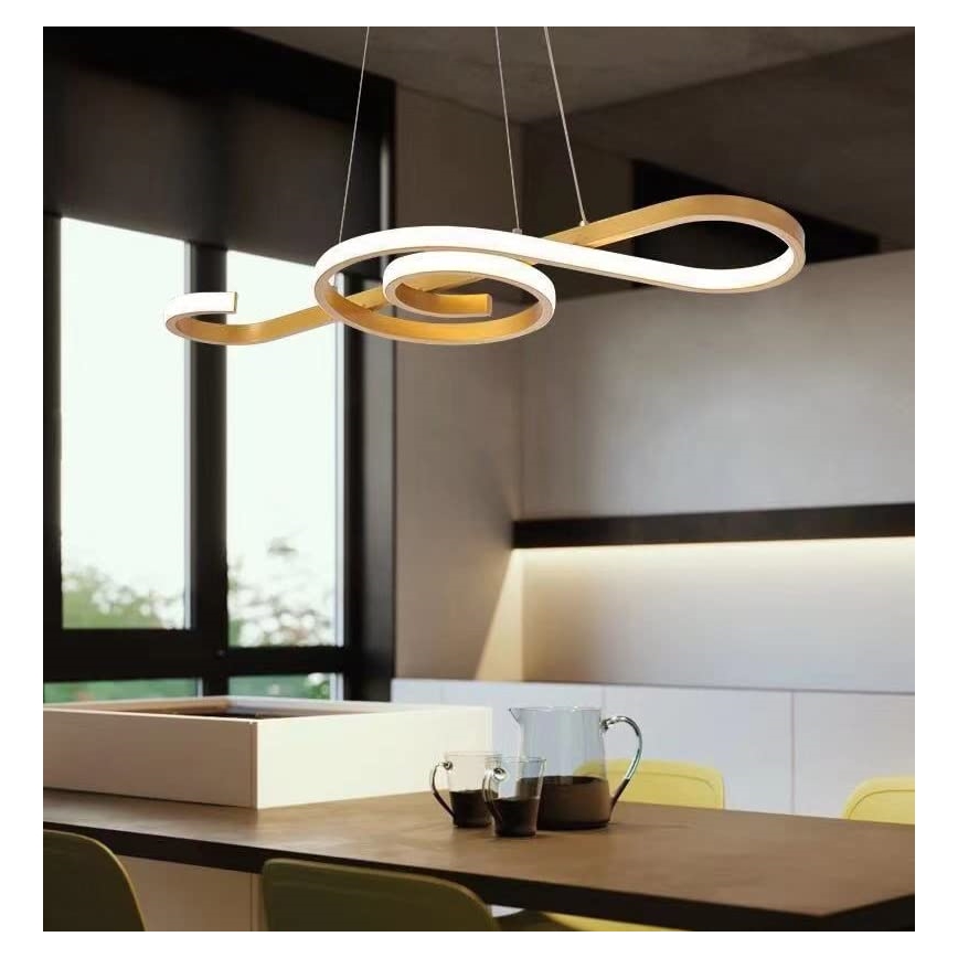 LED-kattokruunu johdossa LED/18W/230V 3000K kulta