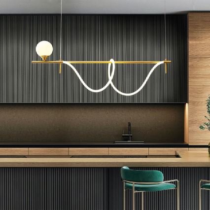 LED-kattokruunu johdossa LED/20W/230V + 1xG9/10W/230V 3000K kulta