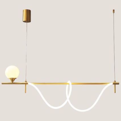 LED-kattokruunu johdossa LED/20W/230V + 1xG9/10W/230V 3000K kulta