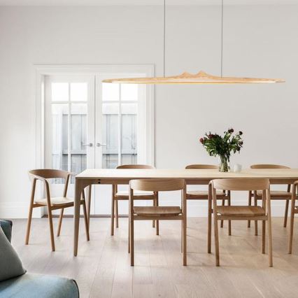 LED-kattokruunu johdossa LED/22W/230V 4000K 120 cm tuhka/massiivipuu