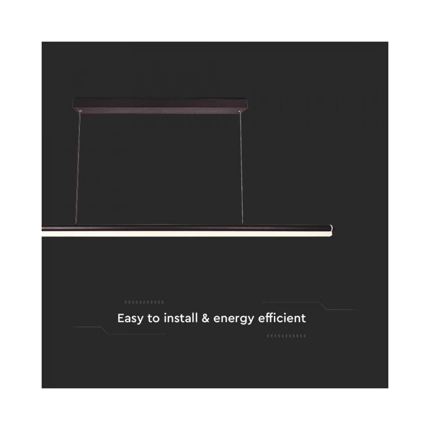 LED-kattokruunu johdossa LED/23W/230V 4000K 120 cm musta