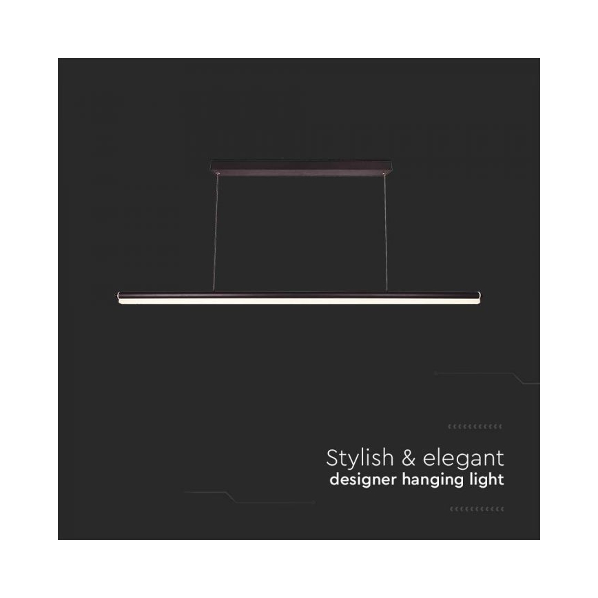 LED-kattokruunu johdossa LED/23W/230V 4000K 120 cm musta