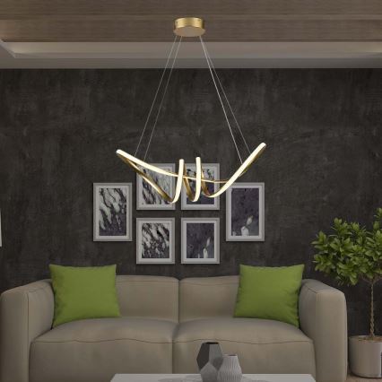 LED-kattokruunu johdossa LED/24W/230V 3000K kulta