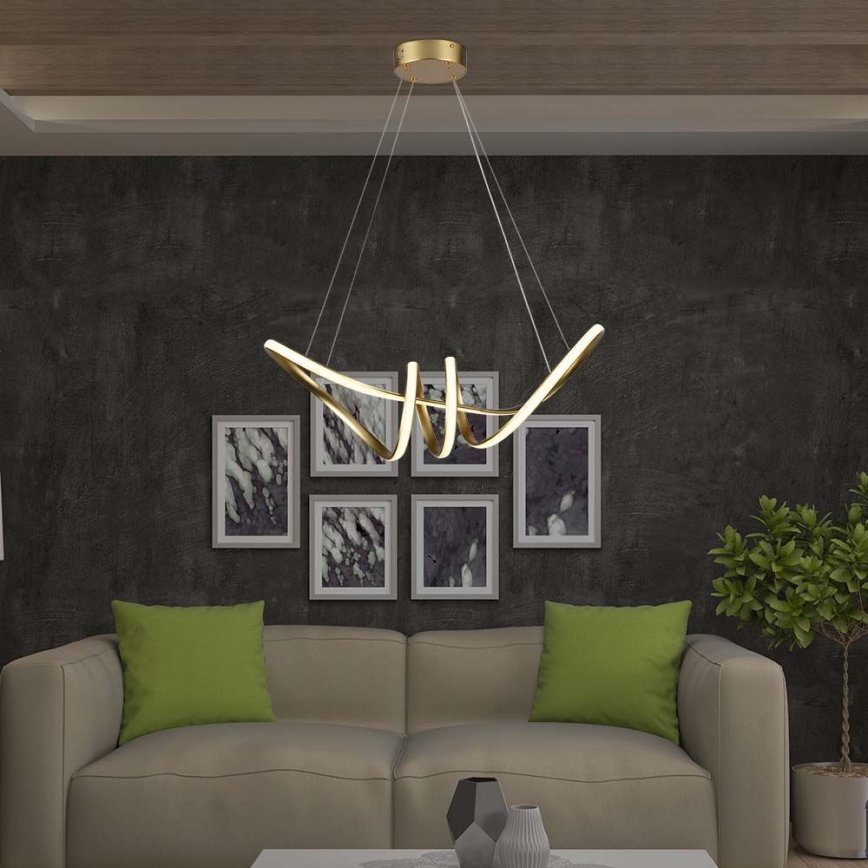 LED-kattokruunu johdossa LED/24W/230V 3000K kulta