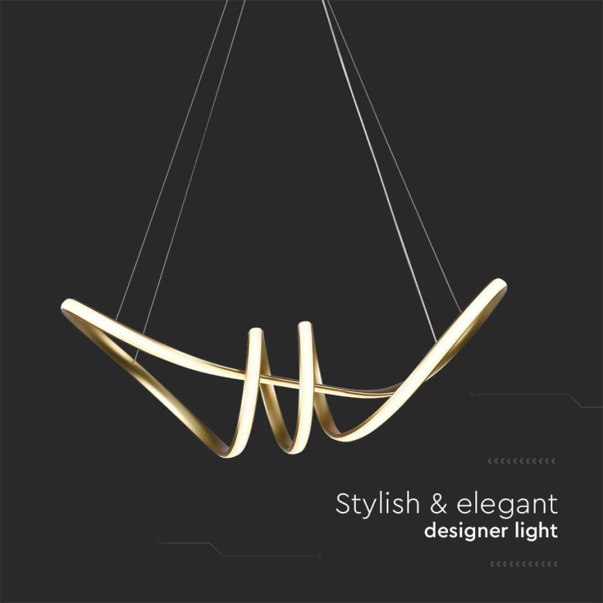 LED-kattokruunu johdossa LED/24W/230V 3000K kulta