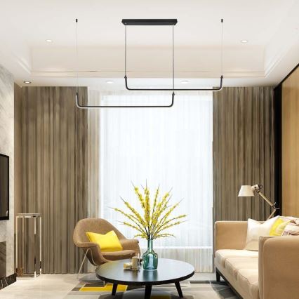 LED-kattokruunu johdossa LED/24W/230V 4000K musta