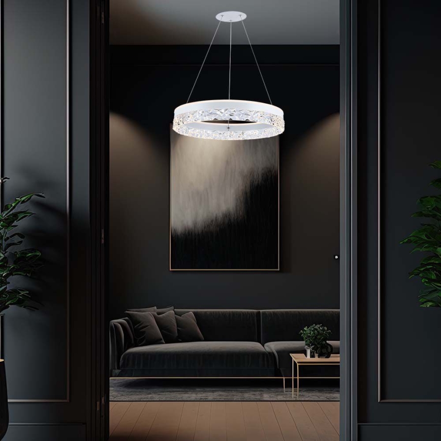 LED-kattokruunu johdossa LED/25W/230V 3000K halkaisija 50 cm valkoinen