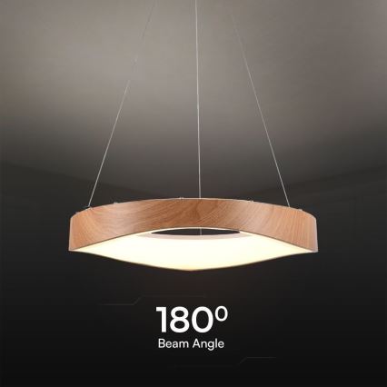 LED-kattokruunu johdossa LED/25W/230V 3000K ø 50 cm ruskea