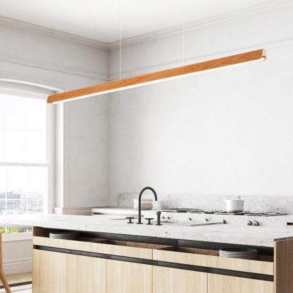 LED-kattokruunu johdossa LED/26W/230V 4000K 150 cm pyökki/massiivipuu