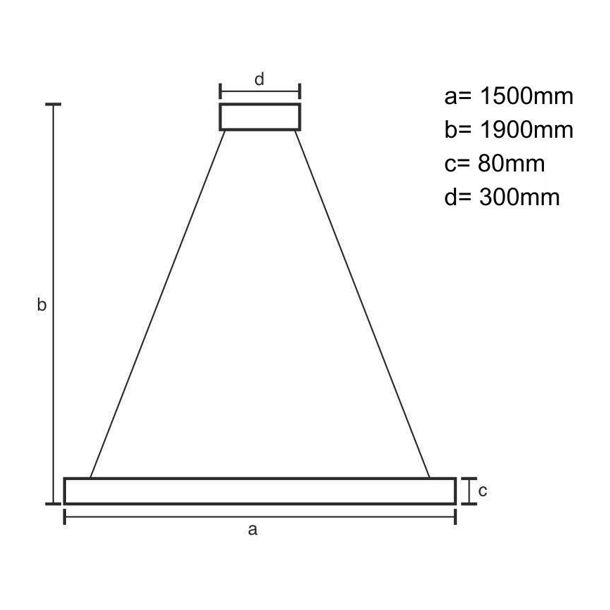 LED-kattokruunu johdossa LED/26W/230V 4000K 150 cm tuhka/massiivipuu