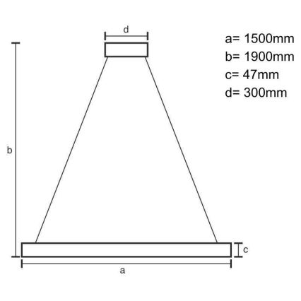 LED-kattokruunu johdossa LED/26W/230V 4000K 150 cm tuhka/massiivipuu