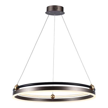 LED-kattokruunu johdossa LED/30W/230V 3000K halkaisija 62 cm ruskea