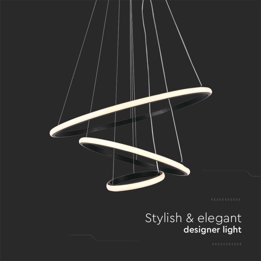 LED-kattokruunu johdossa LED/32W/230V 3000K musta