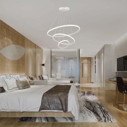 LED-kattokruunu johdossa LED/32W/230V 3000K valkoinen+