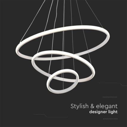 LED-kattokruunu johdossa LED/32W/230V 3000K valkoinen+