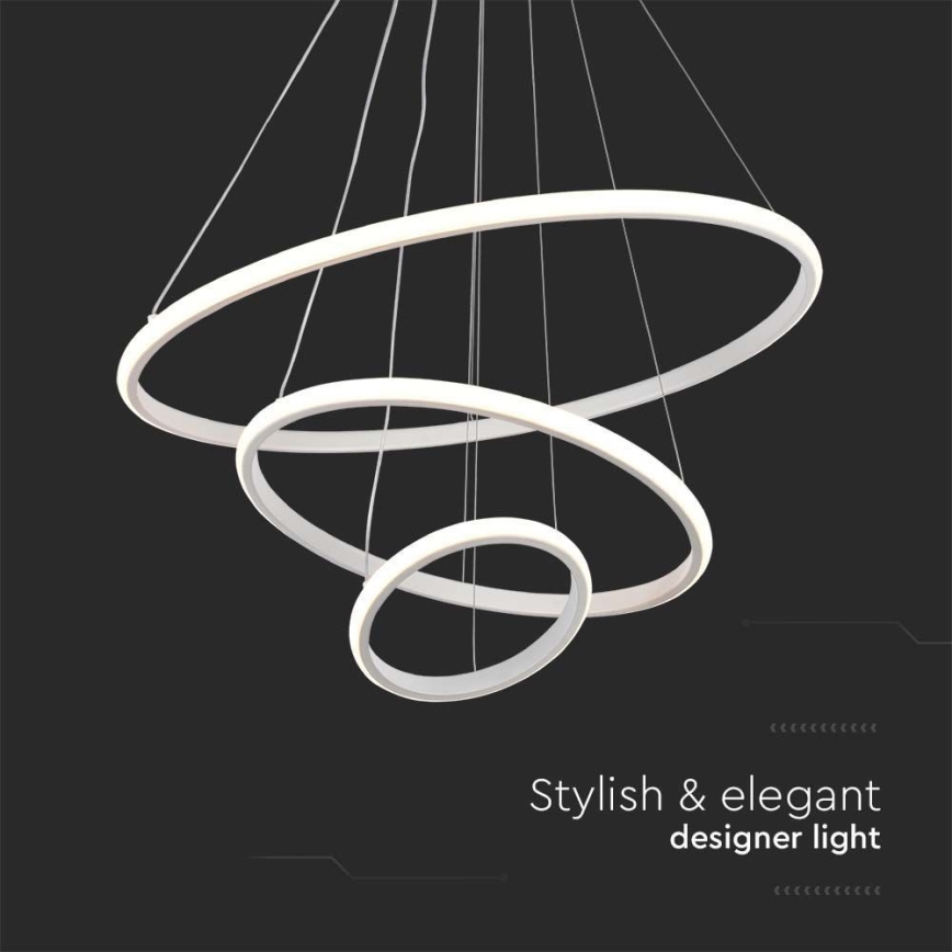 LED-kattokruunu johdossa LED/32W/230V 3000K valkoinen+