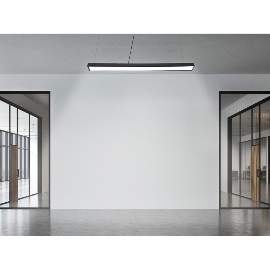 LED-kattokruunu johdossa LED/32W/230V 4000K halkaisija 120 cm musta