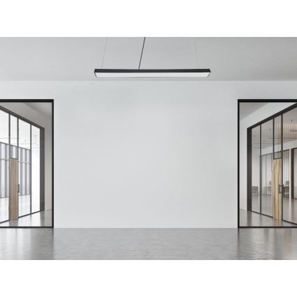 LED-kattokruunu johdossa LED/32W/230V 4000K halkaisija 120 cm musta