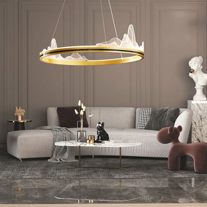 LED-kattokruunu johdossa LED/35W/230V 3000K kulta