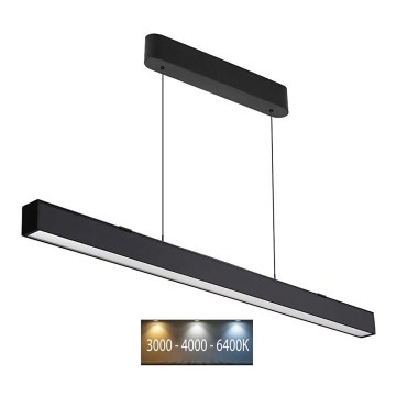 LED-kattokruunu johdossa LED/40W/230V 3000/4000/6400K musta