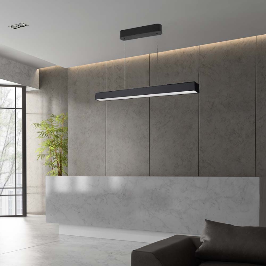 LED-kattokruunu johdossa LED/40W/230V 3000/4000/6400K musta