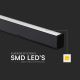 LED-kattokruunu johdossa LED/40W/230V 3000/4000/6400K musta