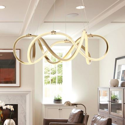 LED-kattokruunu johdossa LED/54W/230V 3000/4000/6000K kulta