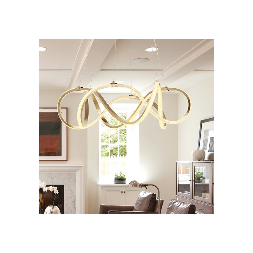 LED-kattokruunu johdossa LED/54W/230V 3000/4000/6000K kulta