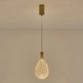 LED-kattokruunu johdossa LED/6,3W/230V 3000K kulta halkaisija 14 cm