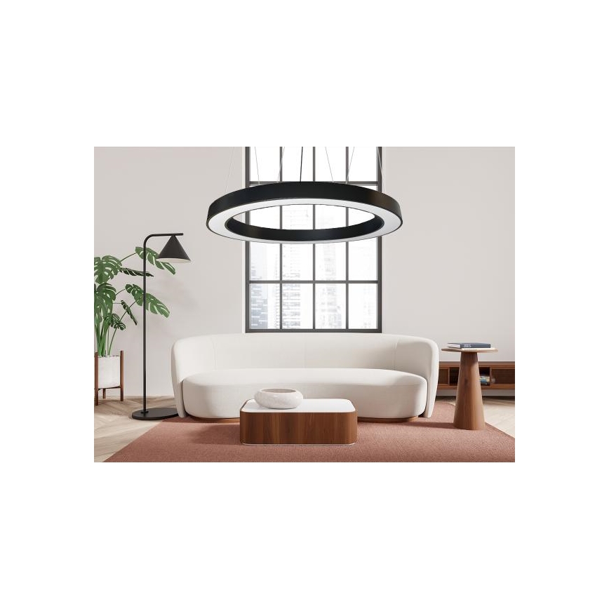 LED-kattokruunu johdossa LED/60W/230V 4000K halkaisija 120 cm musta