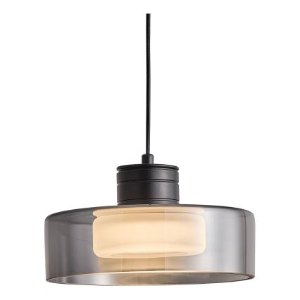 LED-kattokruunu johdossa LED/8W/230V 3000K musta/savuinen pr. 20 cm