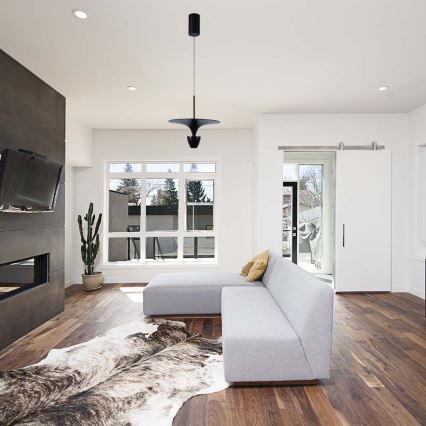 LED-kattokruunu johdossa LED/9W/230V 3000K musta