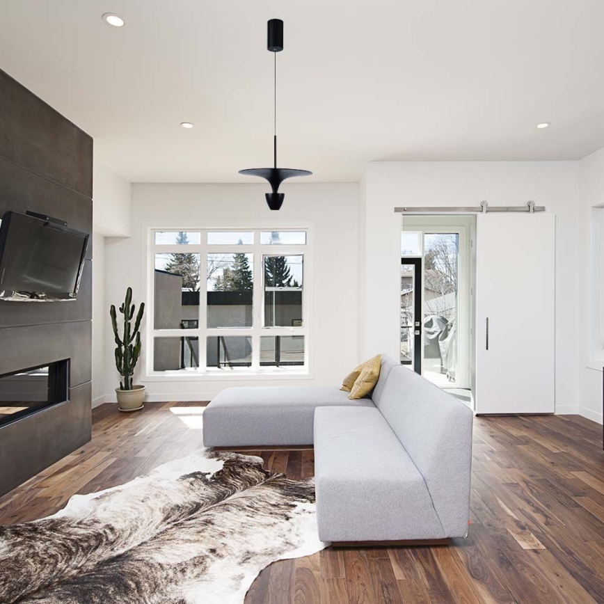 LED-kattokruunu johdossa LED/9W/230V 3000K musta