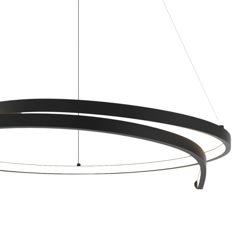 LED-kattokruunu johdossa LORENZO LED/35W/230V musta