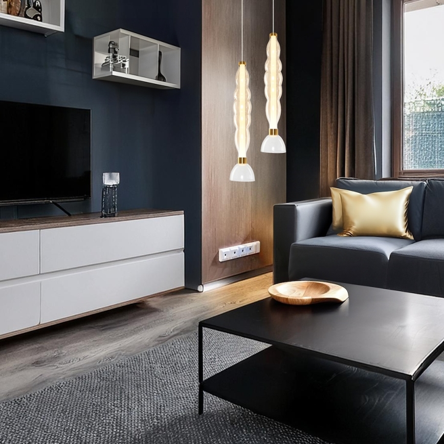 LED-kattokruunu johdossa LUCCO LED/18W/230V halkaisija 15 cm kulta