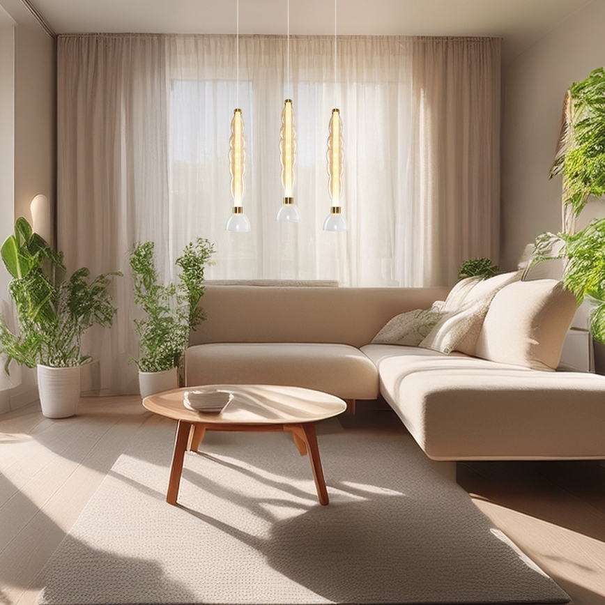 LED-kattokruunu johdossa LUCCO LED/18W/230V halkaisija 15 cm kulta