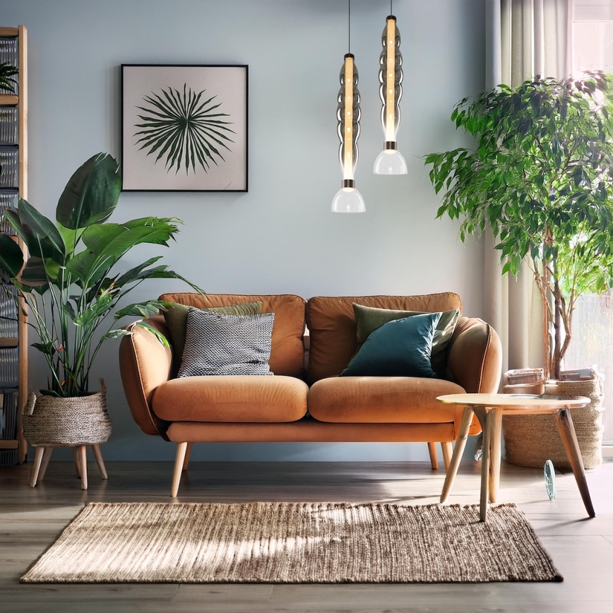 LED-kattokruunu johdossa LUCCO LED/18W/230V halkaisija 15 cm savuinen