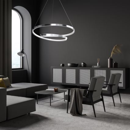 LED-kattokruunu johdossa LUCERO LED/48W/230V kiiltävä kromi