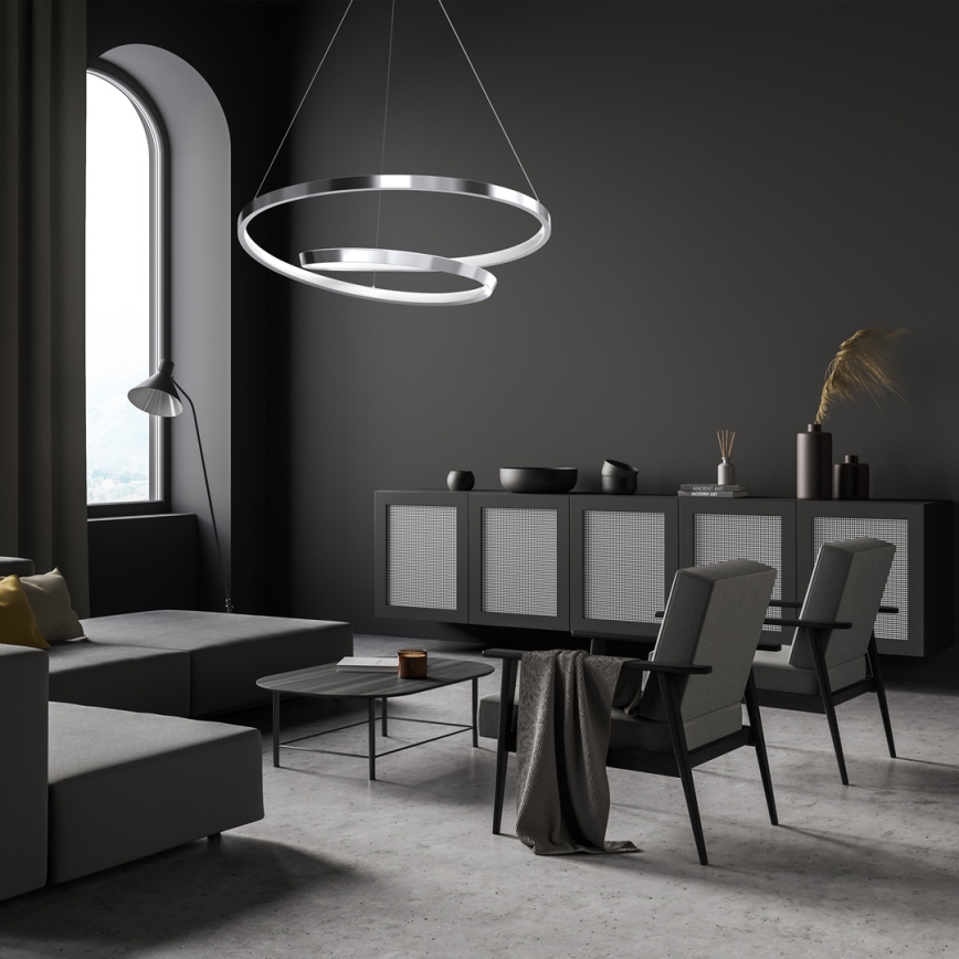 LED-kattokruunu johdossa LUCERO LED/48W/230V kiiltävä kromi