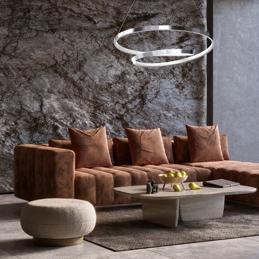 LED-kattokruunu johdossa LUCERO LED/48W/230V kiiltävä kromi