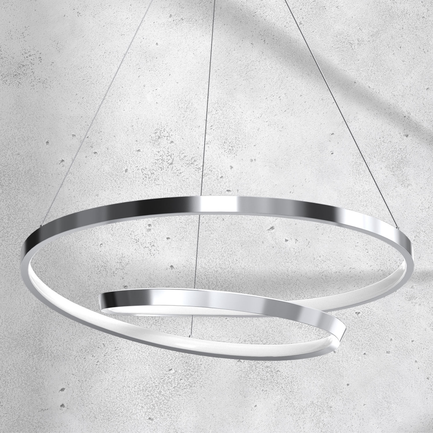 LED-kattokruunu johdossa LUCERO LED/48W/230V kiiltävä kromi