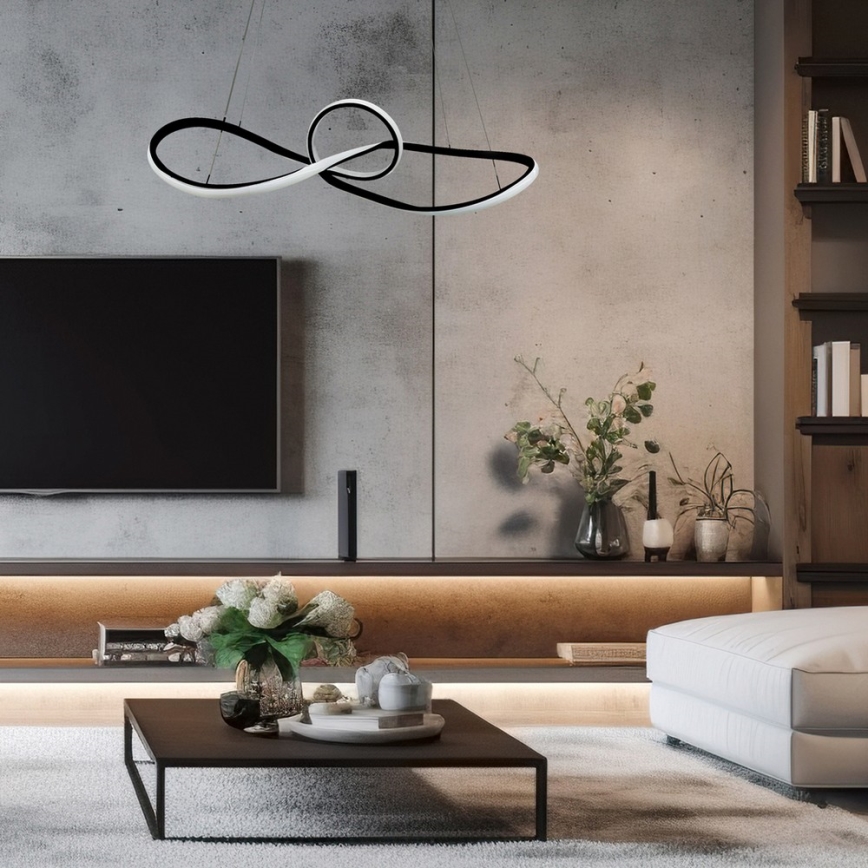 LED-kattokruunu johdossa MARCO LED/42W/230V musta