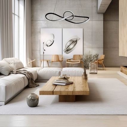 LED-kattokruunu johdossa MARCO LED/42W/230V musta